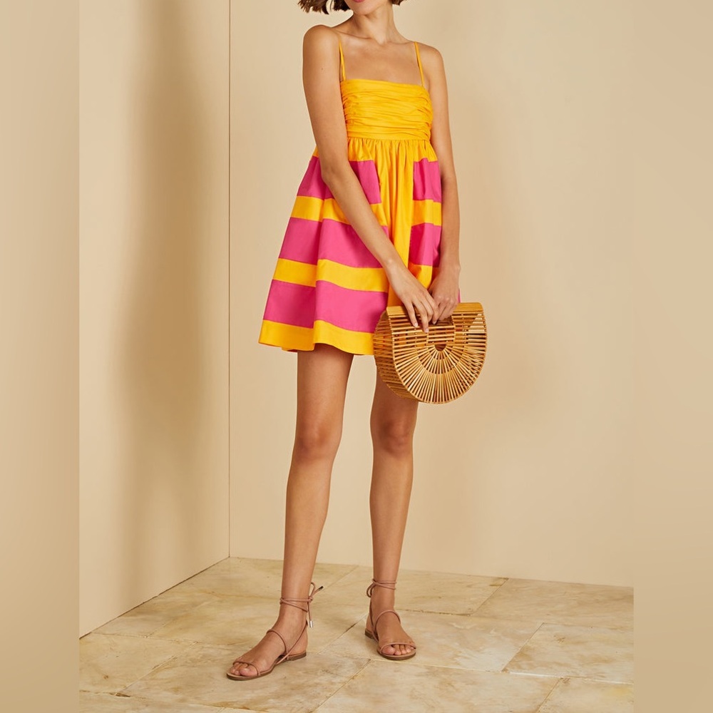 AMUR Aslin Colorblock Mini Dress Size 6 - Picture 5 of 16